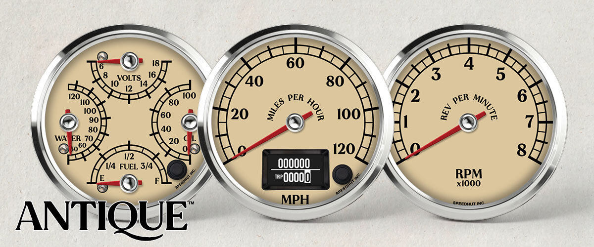Antique series classic car gauges