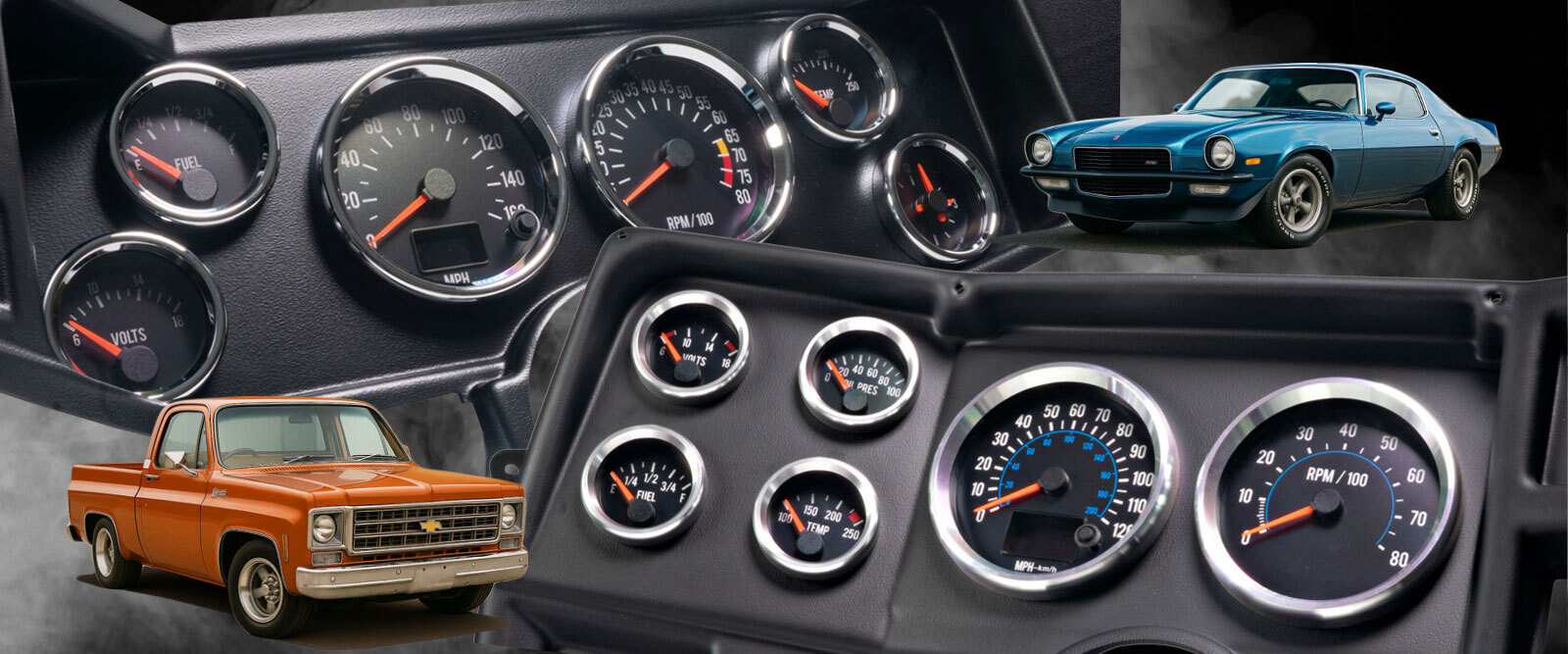Chevy style gauges